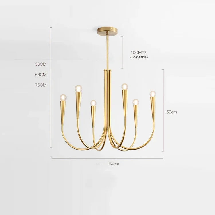 Modern French  Classic Design Branch Chandeliers for Living Dining Room Bedroom Hanging Pendant Lamp Medieval Lighting Fixtures