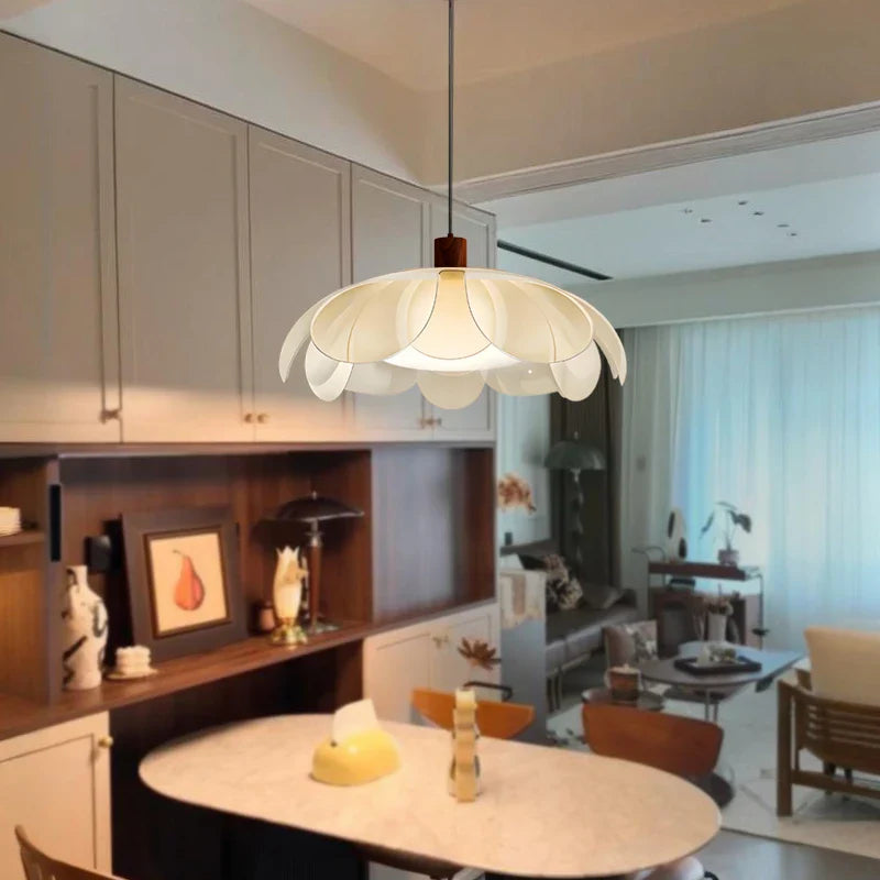 French Flower Acrylic LED Pendant Lamp – Modern Petal Ceiling Light