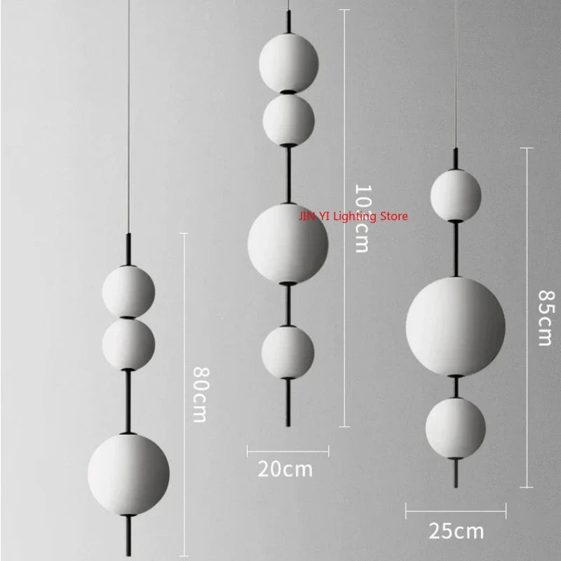 Modern Minimalist Hanging Ball Pendant Light – Multi Sphere Ceiling Lamp
