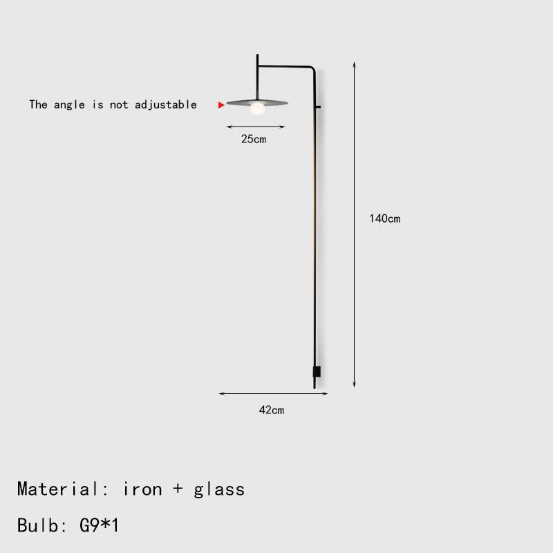 Minimalist Wall Light White Glass With Plug For Parlor Bedroom Study Lighting Fixtures G9 Bulb