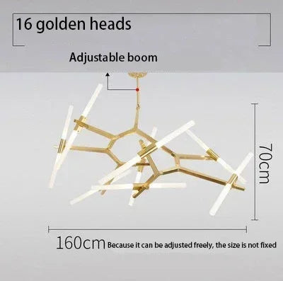 Nordic Satellite Chandelier – Modern Branch LED Ceiling Light Fixture
