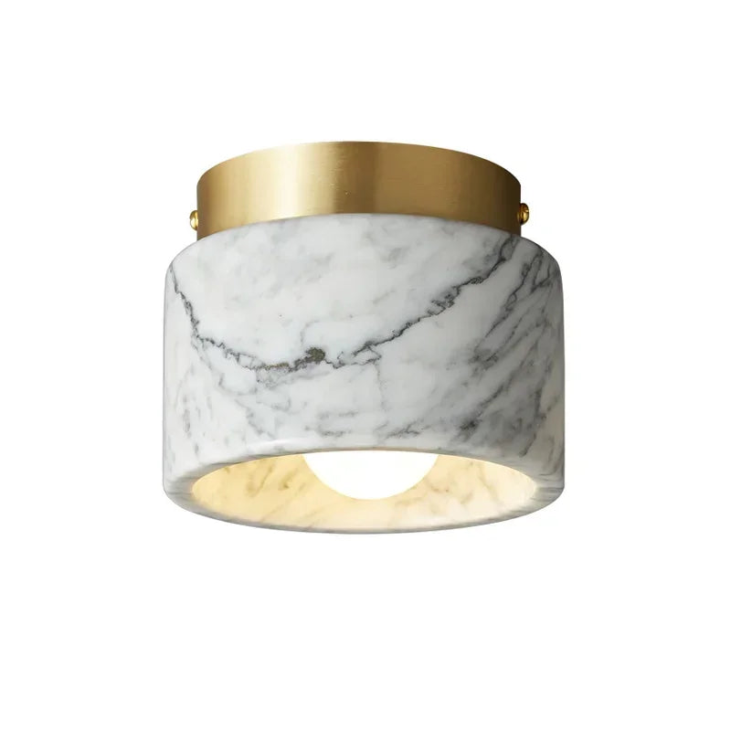 Nordic Walnut Stone Ceiling Lamp  Travertine Bedroom Corridor Downlight E27 G9 Hallway Aisle Decoration Light Fixtures