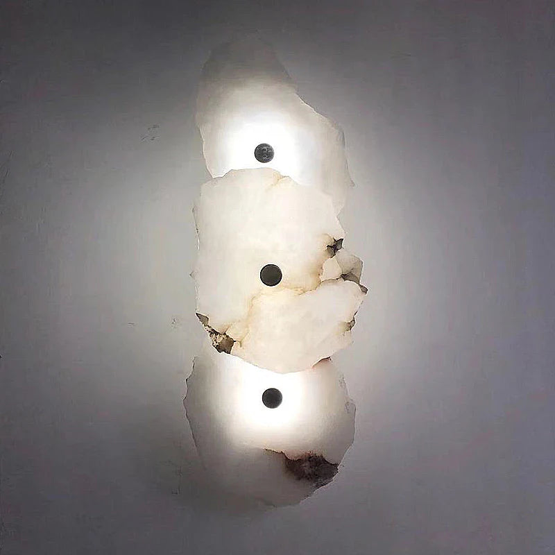Natural Marble Wall Light – Sculptural LED Wall Sconce