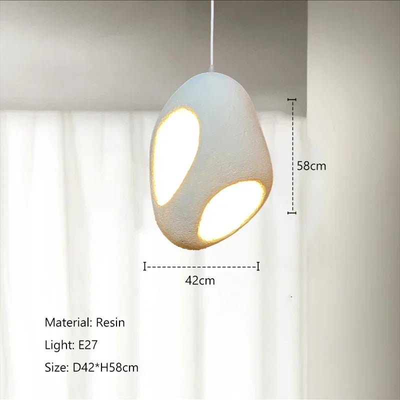 Hollow Out Design Wabi-sabi Led Restaurant Pendant Chandelier for Lving Dining Room Home Decor Bedside Suspension Lamp Fixtures