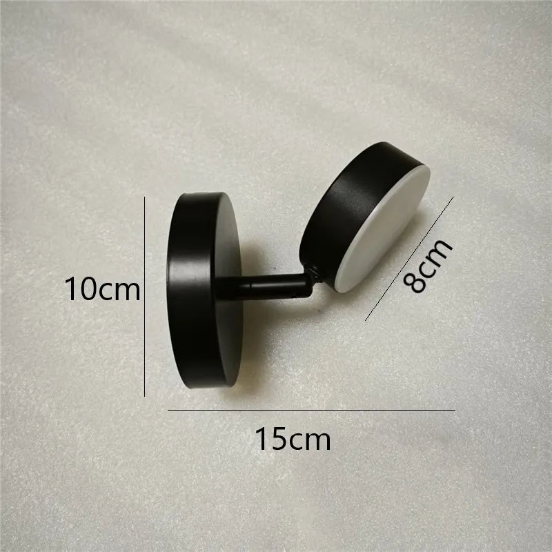Nordic Simple Wall Lamp LED Rotation Adjustable Metal Wall Lights Bedroom Living Room Aisle Study Reading Gold Black Wall Lamps
