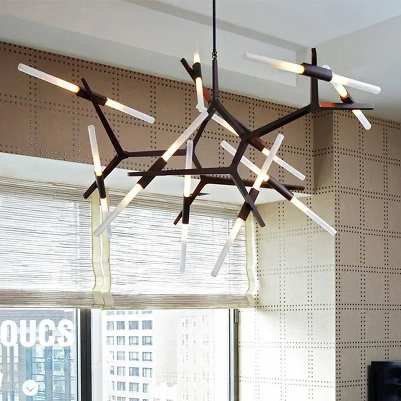 Nordic Satellite Chandelier – Modern Branch LED Ceiling Light Fixture
