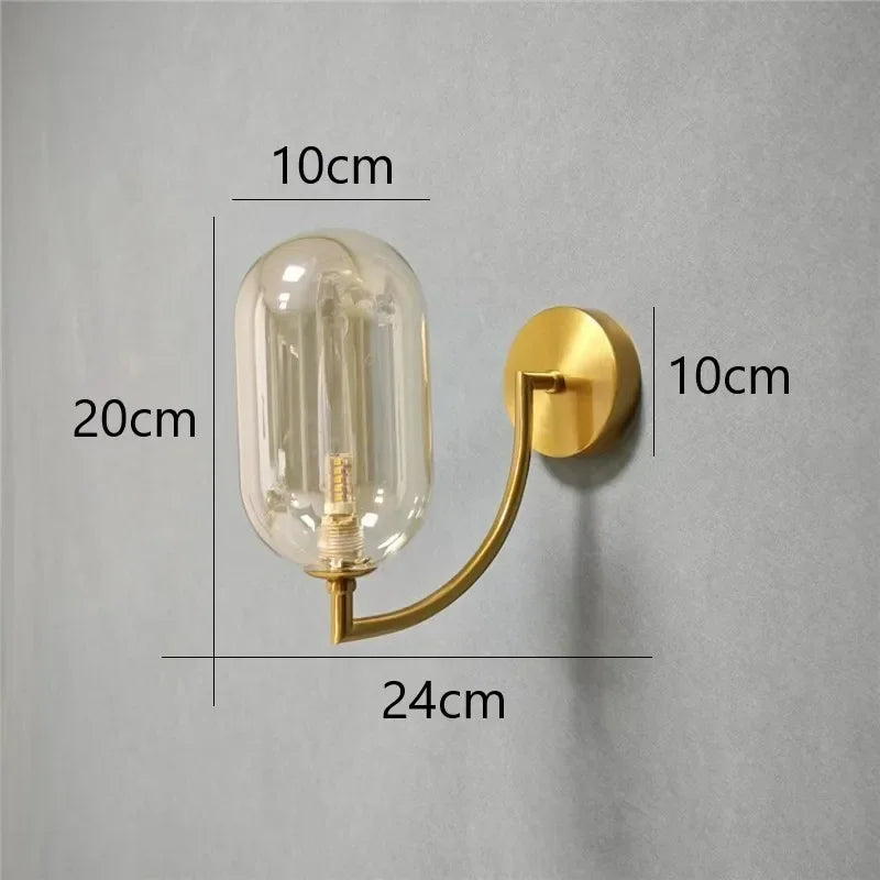 Modern Led Wall Lamps G9 Glass Ball Wall Light LED Minimalist Living Bedroom Bedside Sconce Dining Kitchen Indoor Light Fixtures