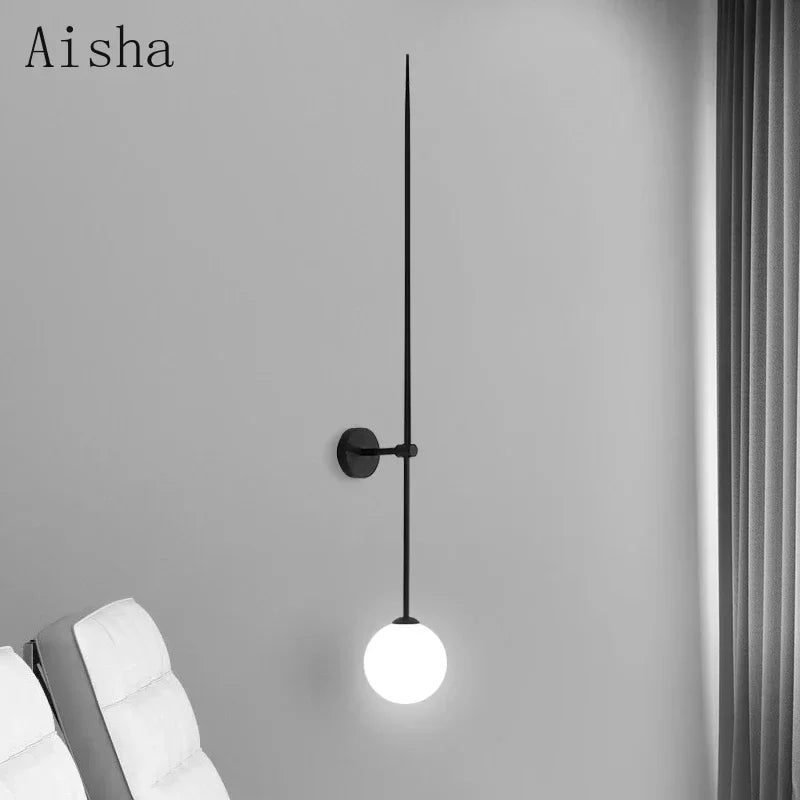 Modern Globe Wall Light – Minimalist Glass Wall Lamp