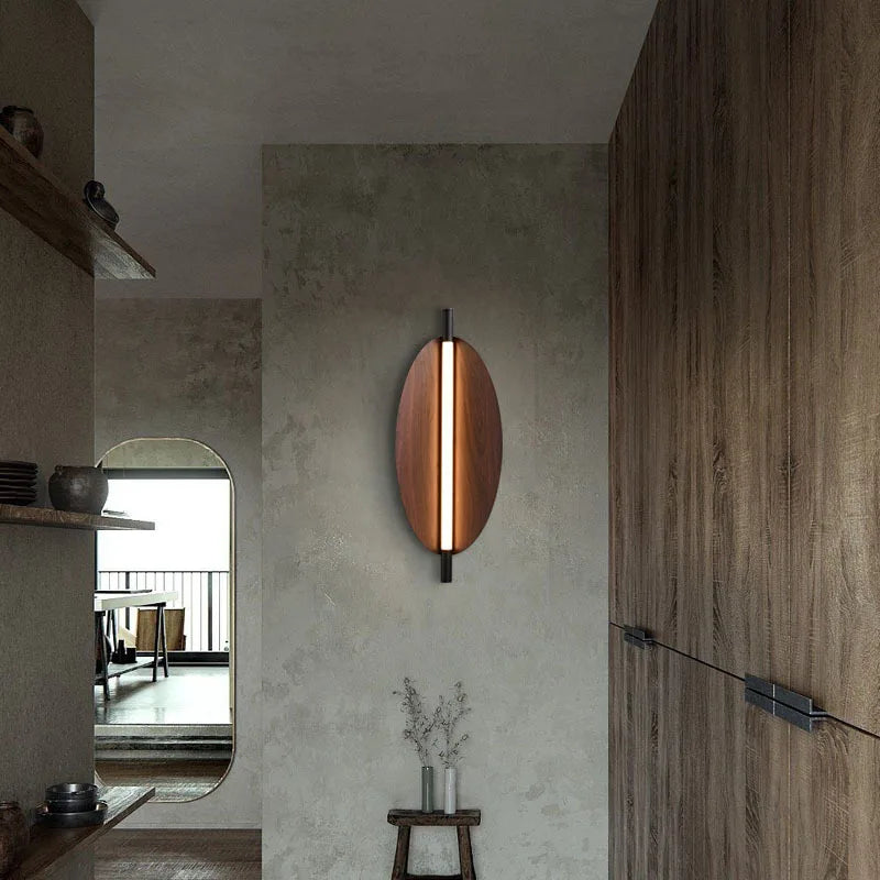 Modern Oval LED Wall Light – Sculptural Ambient Sconce