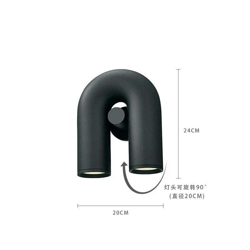 Modern U-Shaped LED Wall Lamp – Minimalist Italian Wall Sconce