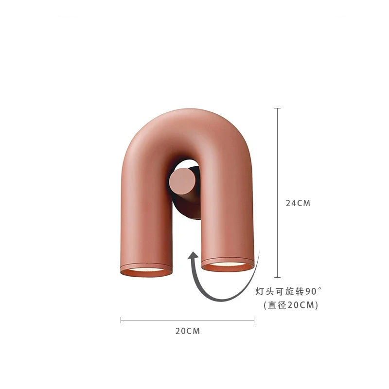 Modern U-Shaped LED Wall Lamp – Minimalist Italian Wall Sconce
