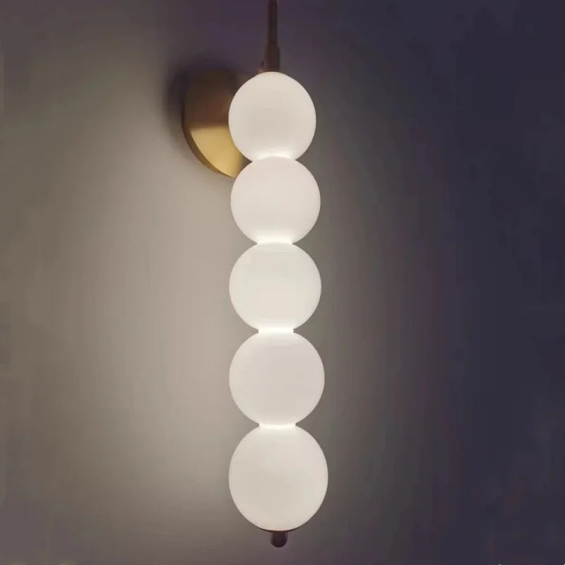 Nordic Modern Glass Bed Head Wall Lamp Minimalist Sconce for Bedroom Corridor Living Room Background Wall Decor