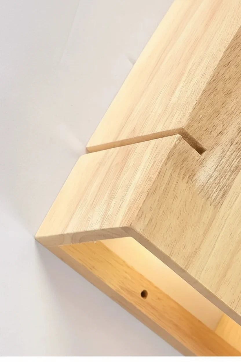 Modern Wooden Wall Lamp – Minimalist Up & Down Light Scandinavian Style