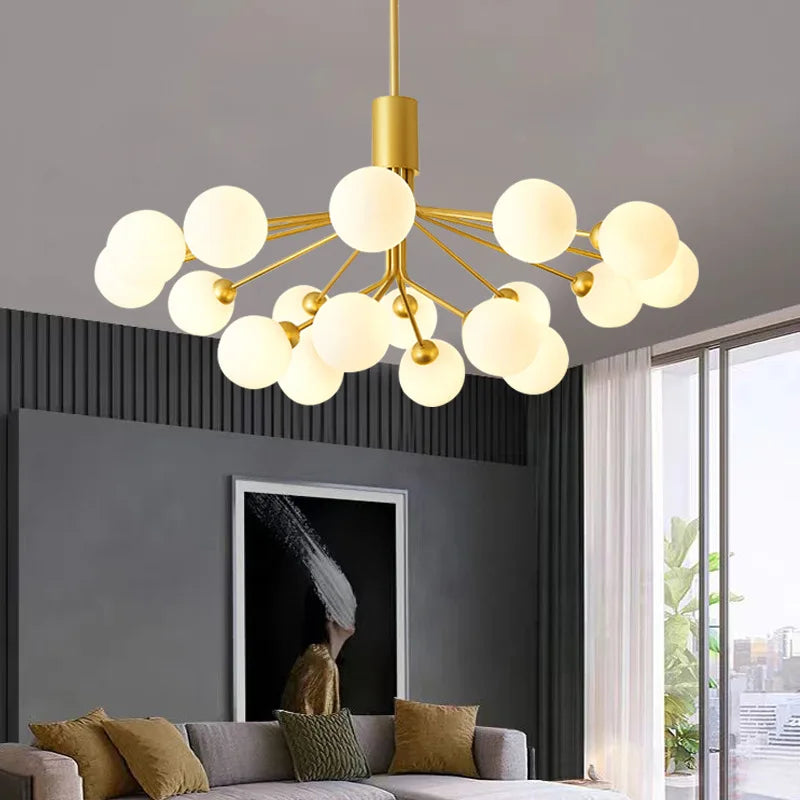 Modern Designer Minimalist Glass Ball Pendant Lamp Living Room Restaurant Bedroom Kitchen Hotel LED Chandelier Home Decor Lights