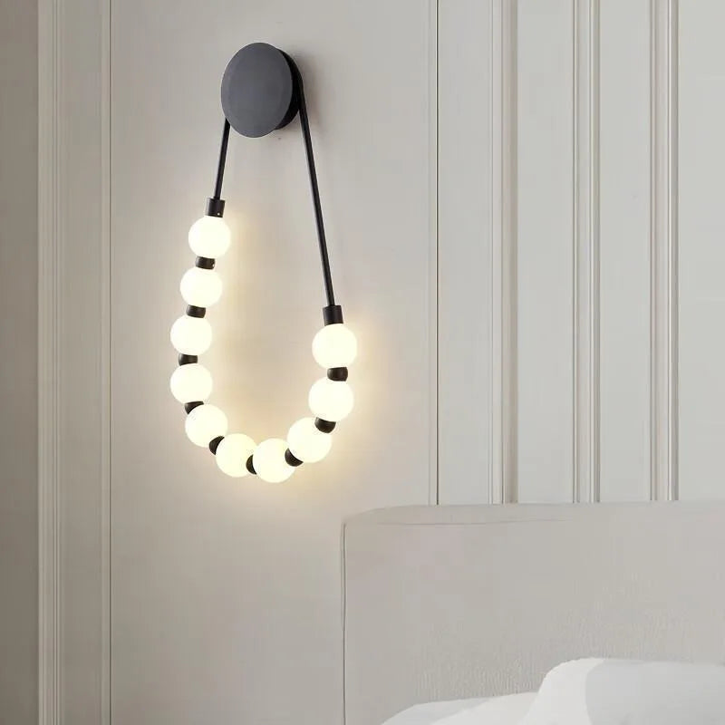 Modern Globe Bead Wall Light – Nordic Statement Design
