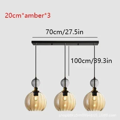 Danish Colorful Glass Pendant Light – Modern Decorative Hanging Lamp