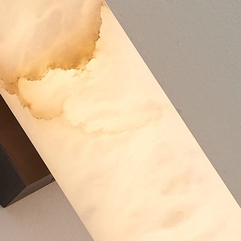Modern Marble Effect LED Wall Light – Slim Vertical Art Deco Sconce