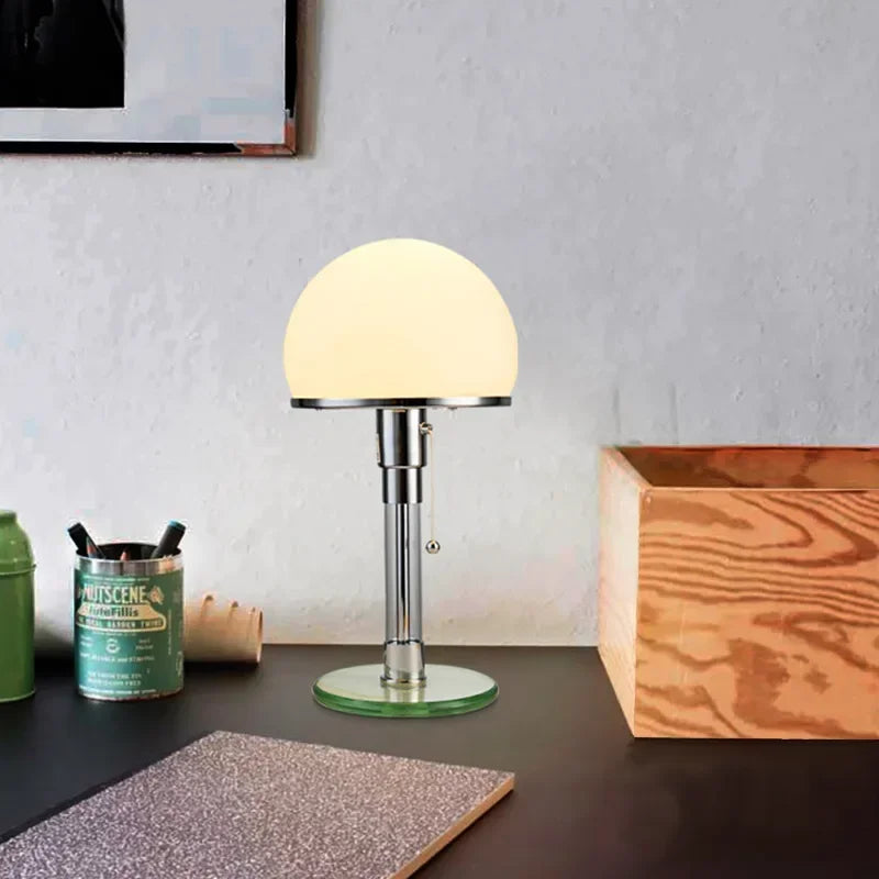 Nordic Minimalist Bauhaus LED Reading Desk Lamp Creative Personality Bedroom Study Living Room Bedside Glass Decor Table Light