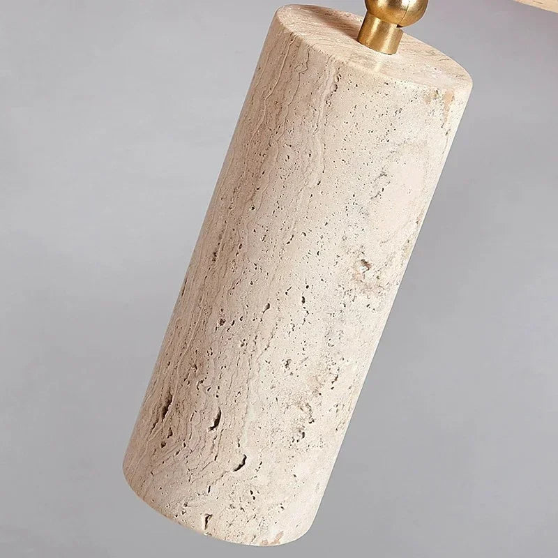 Natural Stone & Wood Ceiling Spotlight – Modern Adjustable LED Track Light