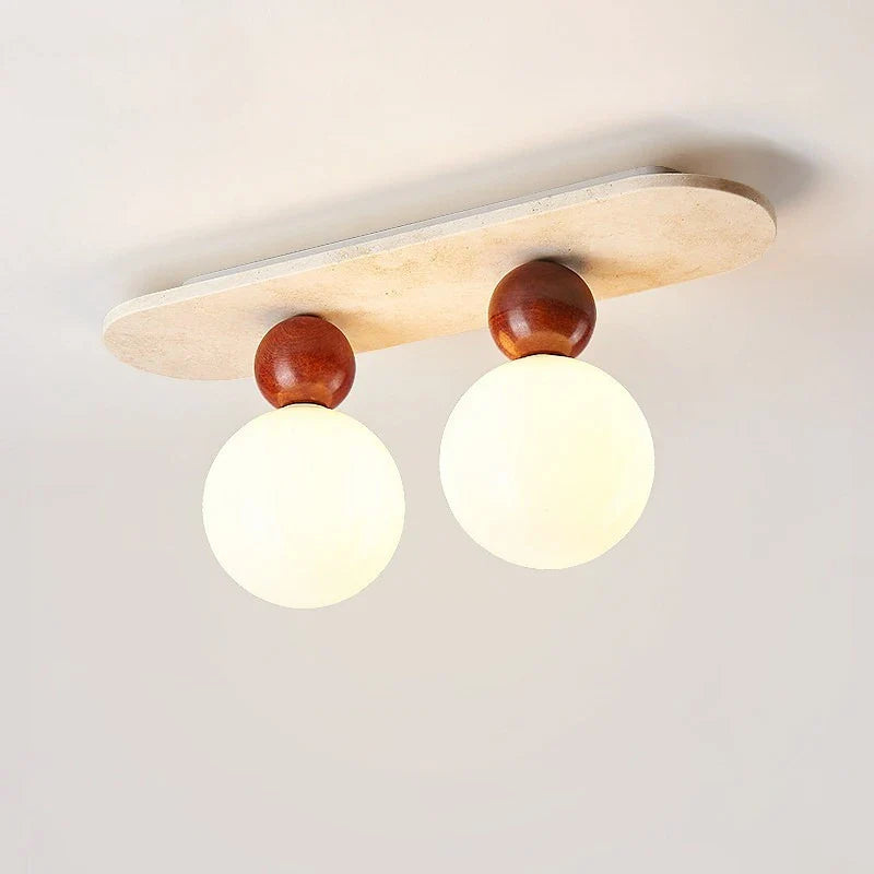 Wabi-sabi Wooden Fixture E27 Milky Glass Ball Art Hand-Knitted LED Pendant Lights Lamp for Restaurant Home Decoration Chandelier