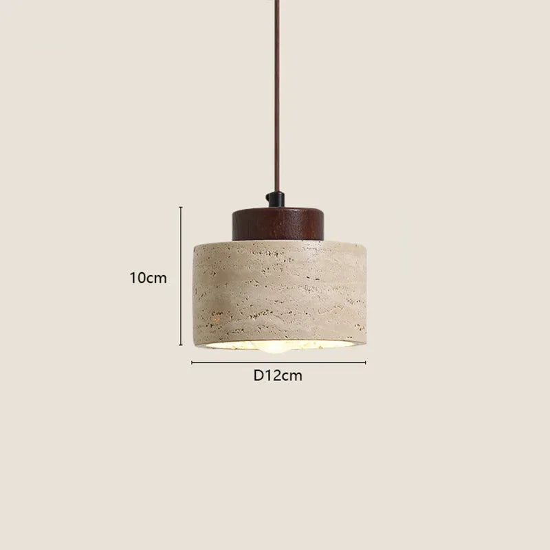 Modern designer wabi-Sabai bedroom bedside lighting bar B&B yellow cave stone chandelier bedside hanging wire lamp