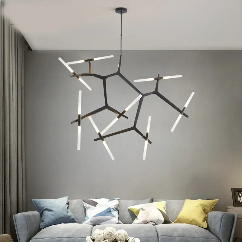Nordic Satellite Chandelier – Modern Branch LED Ceiling Light Fixture