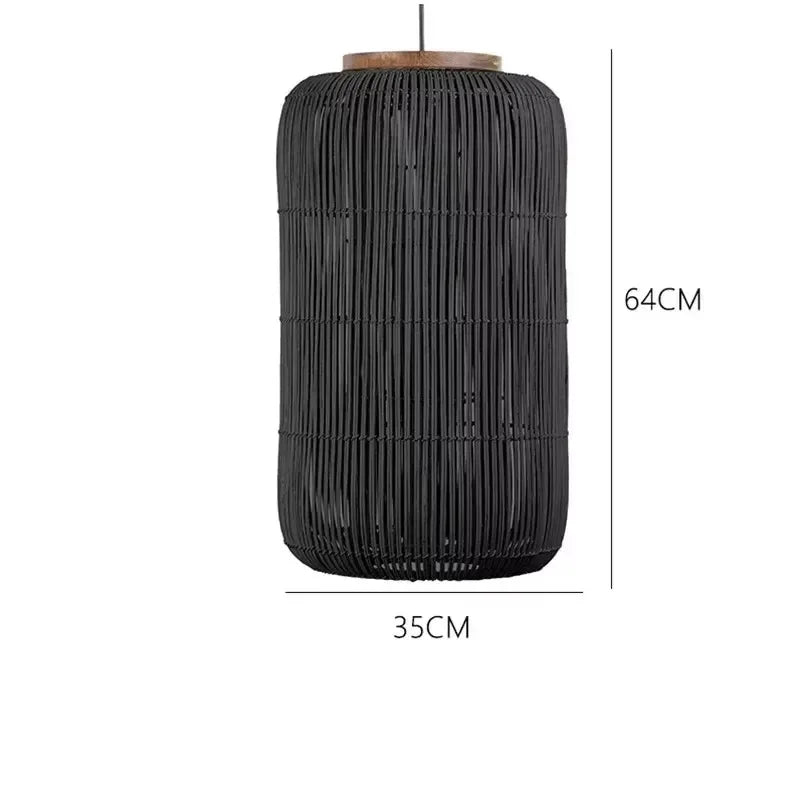 Chinese New Retro Handmade Rattan Pendant Lamp Homestay Living Room Restaurant Bedroom LED Chandelier Home Decor Light Fixtures