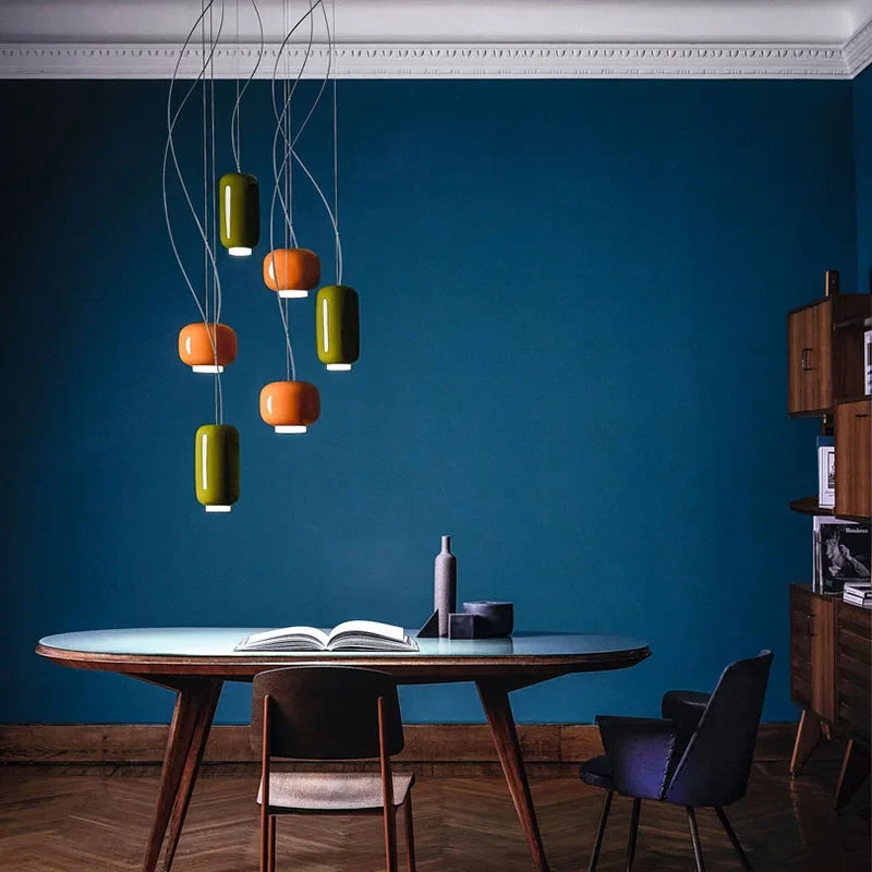 Italian Color Glass Pendant Light – Modern Designer LED Hanging Lamp