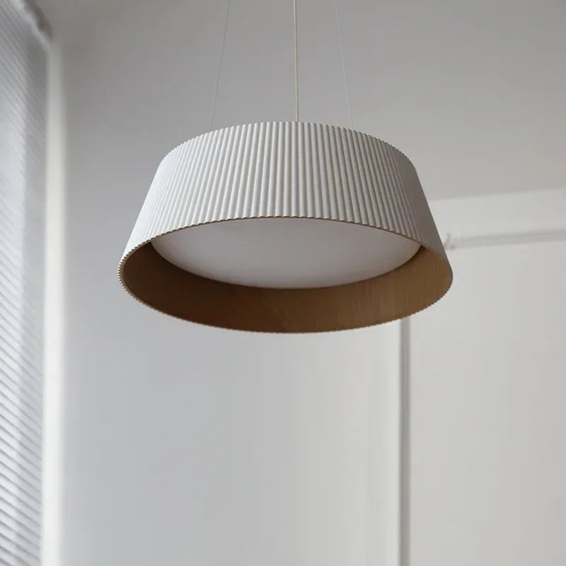 Modern Wood Grain LED Ceiling Light – Nordic Flush Mount Lamp for Bedroom & Dining Room
