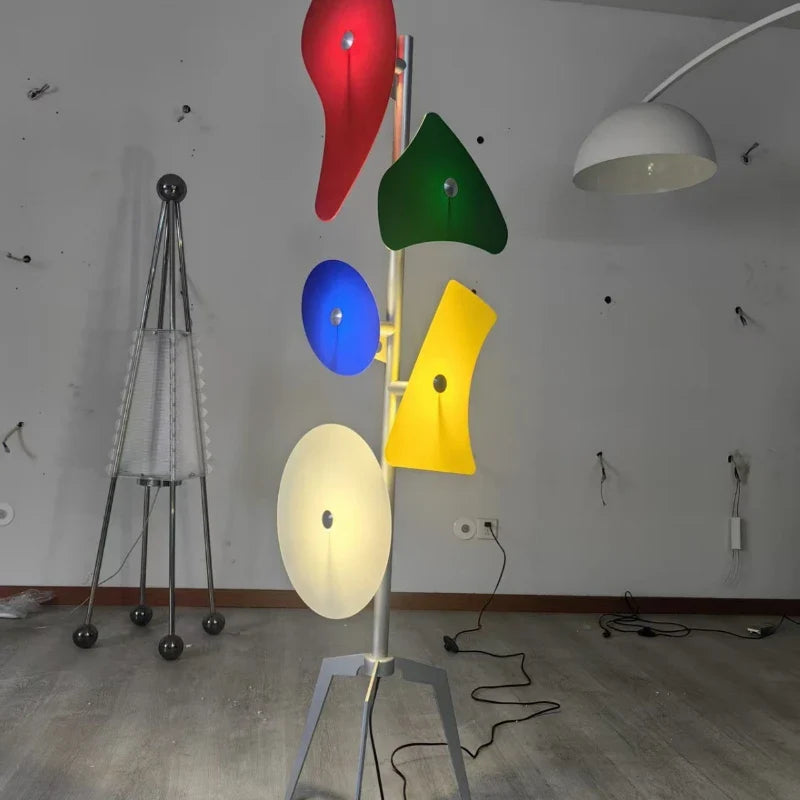 Modern Artistic Floor Lamp – Colorful Sculptural LED Standing Light