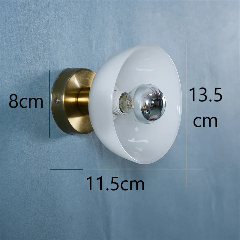 Nordic Rotundity Wall Lamps Retro Jade Bowl Decorative Wall Lights Modern Corridor Creative Kitchen Home Decor Lighting Fixtures