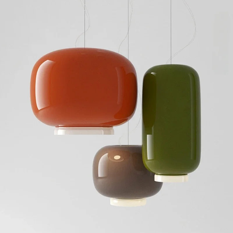 Italian Color Glass Pendant Light – Modern Designer LED Hanging Lamp