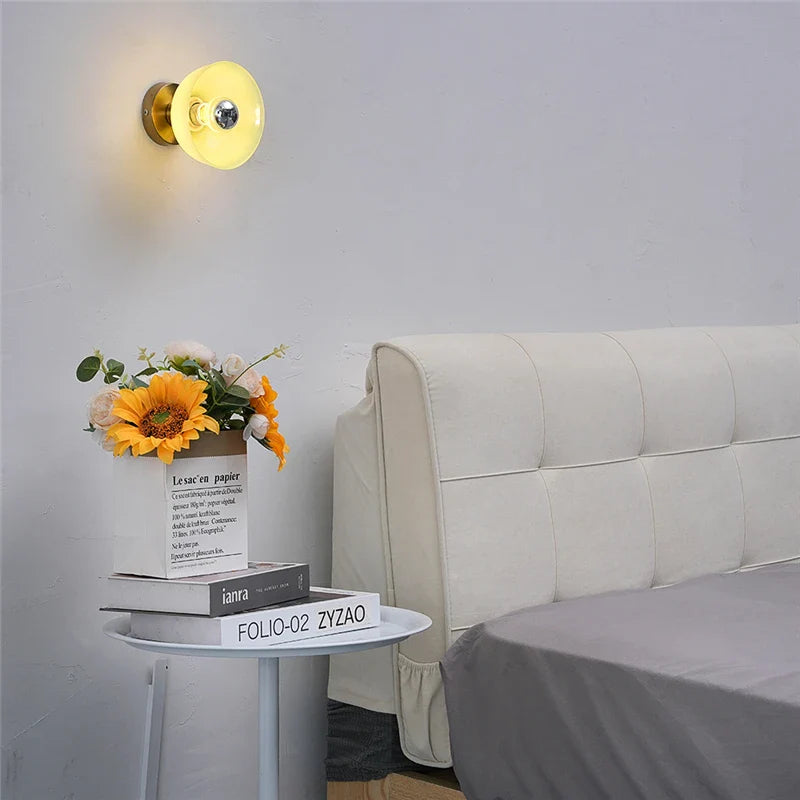 Nordic Rotundity Wall Lamps Retro Jade Bowl Decorative Wall Lights Modern Corridor Creative Kitchen Home Decor Lighting Fixtures
