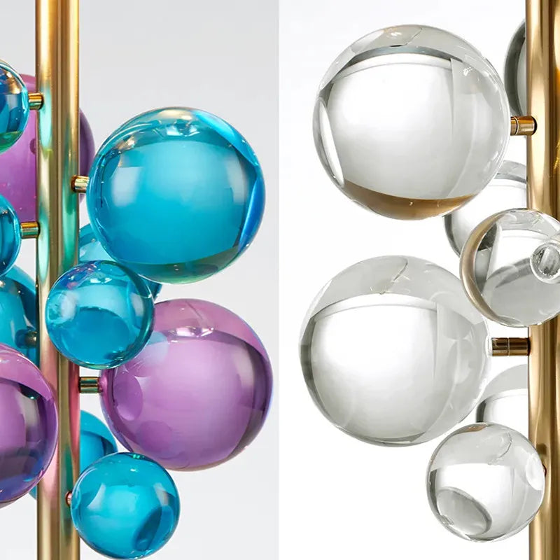 Italian Designer Mushroom Table Lamp – Colorful Glass Globe Accent Light