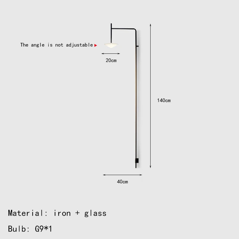 Minimalist Wall Light White Glass With Plug For Parlor Bedroom Study Lighting Fixtures G9 Bulb