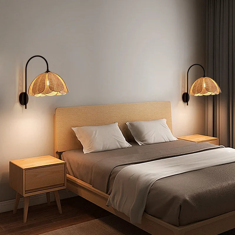 Modern Rattan Pendant Light Set – 3 & Single Hanging Ceiling Lamps