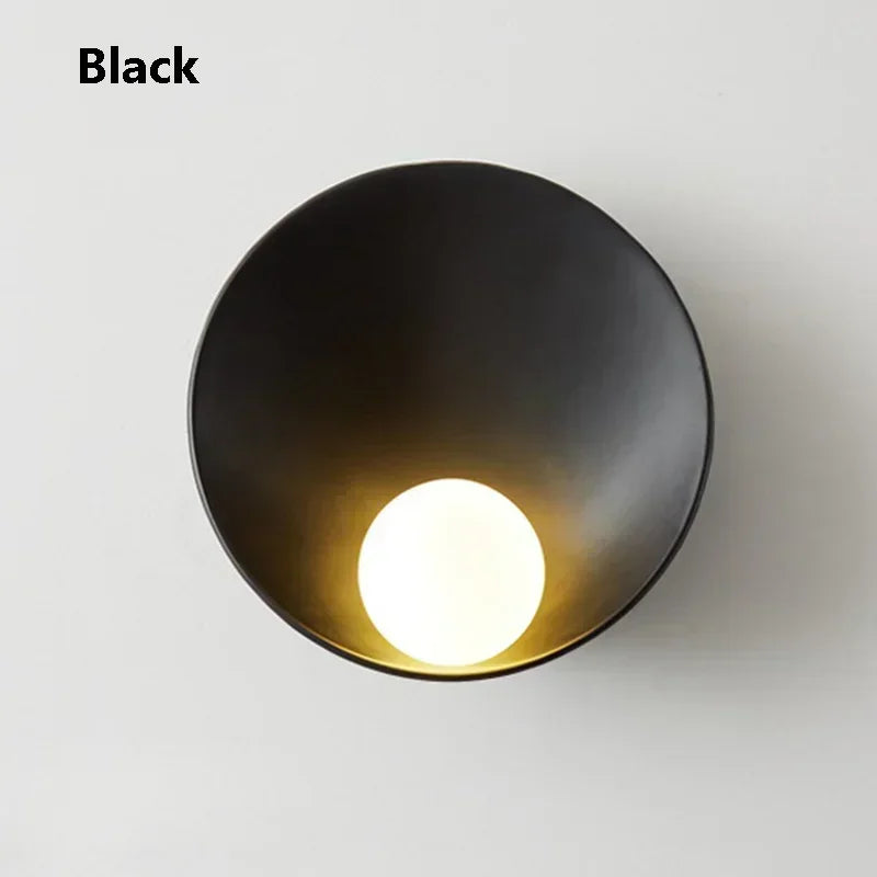 Japanese Shell Wall Light – Modern Resin LED Sconce for Bedroom, Hallway & Living Room