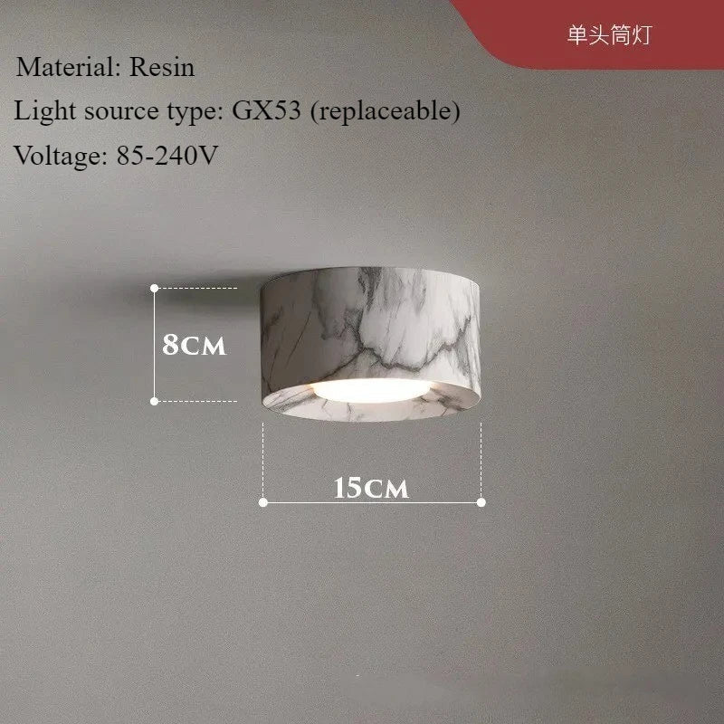 Modern Wooden Ceiling Light – Walnut Surface Mounted LED Light