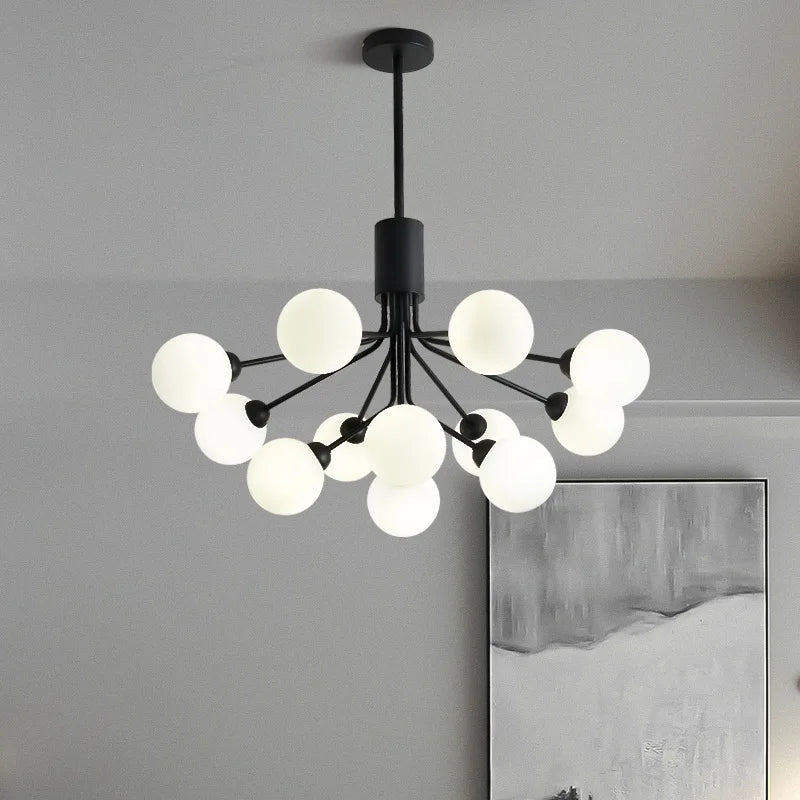 Modern Designer Minimalist Glass Ball Pendant Lamp Living Room Restaurant Bedroom Kitchen Hotel LED Chandelier Home Decor Lights