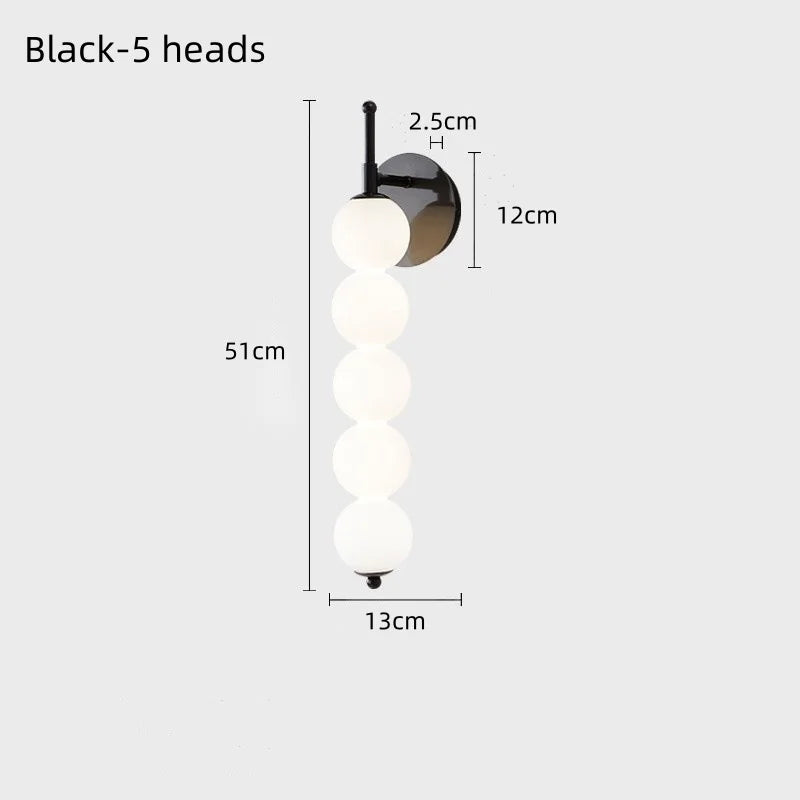 Nordic Modern Glass Bed Head Wall Lamp Minimalist Sconce for Bedroom Corridor Living Room Background Wall Decor