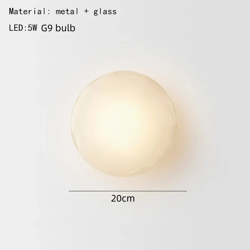 Modern Glass Disc Wall Light – Decorative LED Wall Sconce