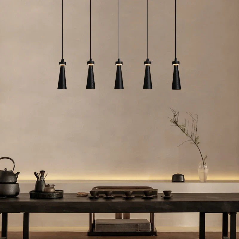 Ash Wood Pendant Light – Modern Trumpet LED Hanging Lamp