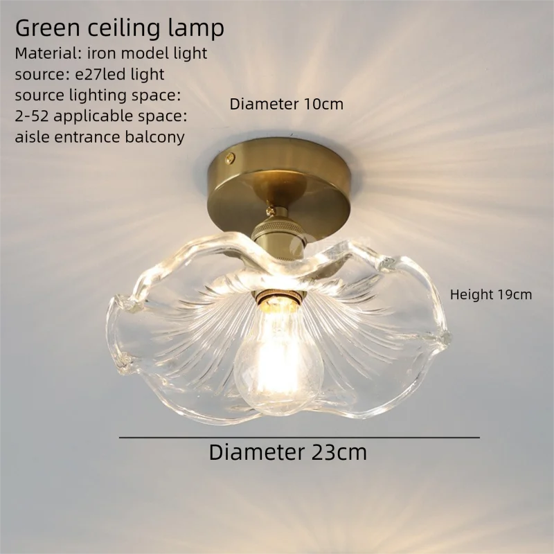 A single-head green lotus and leaf pendant lamp in the bedroom, dining room, bar counter and entrance hall of the homestay with
