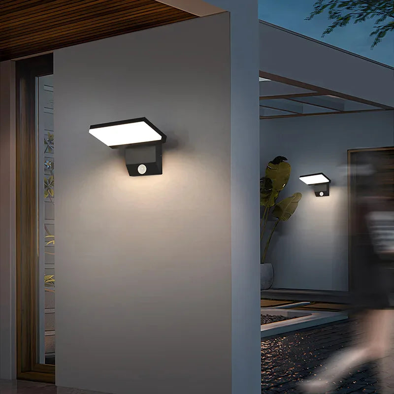 18W Motion Sensor Rotatable Outdoor Wall Lamp Waterproof Garden Courtyard Balcony Corridor Porch Light Villa Hotel Night Light