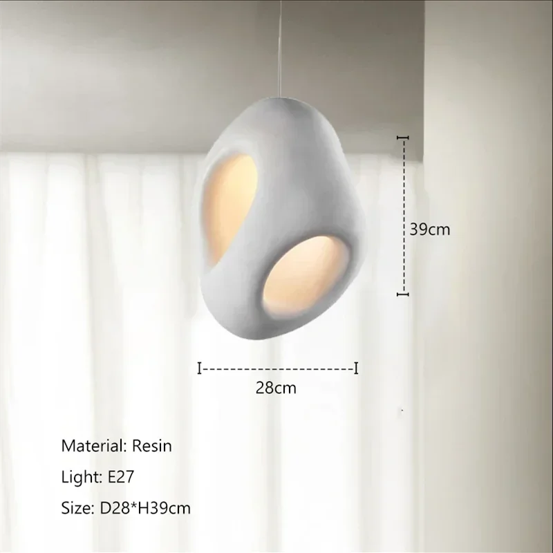 Hollow Out Design Wabi-sabi Led Restaurant Pendant Chandelier for Lving Dining Room Home Decor Bedside Suspension Lamp Fixtures