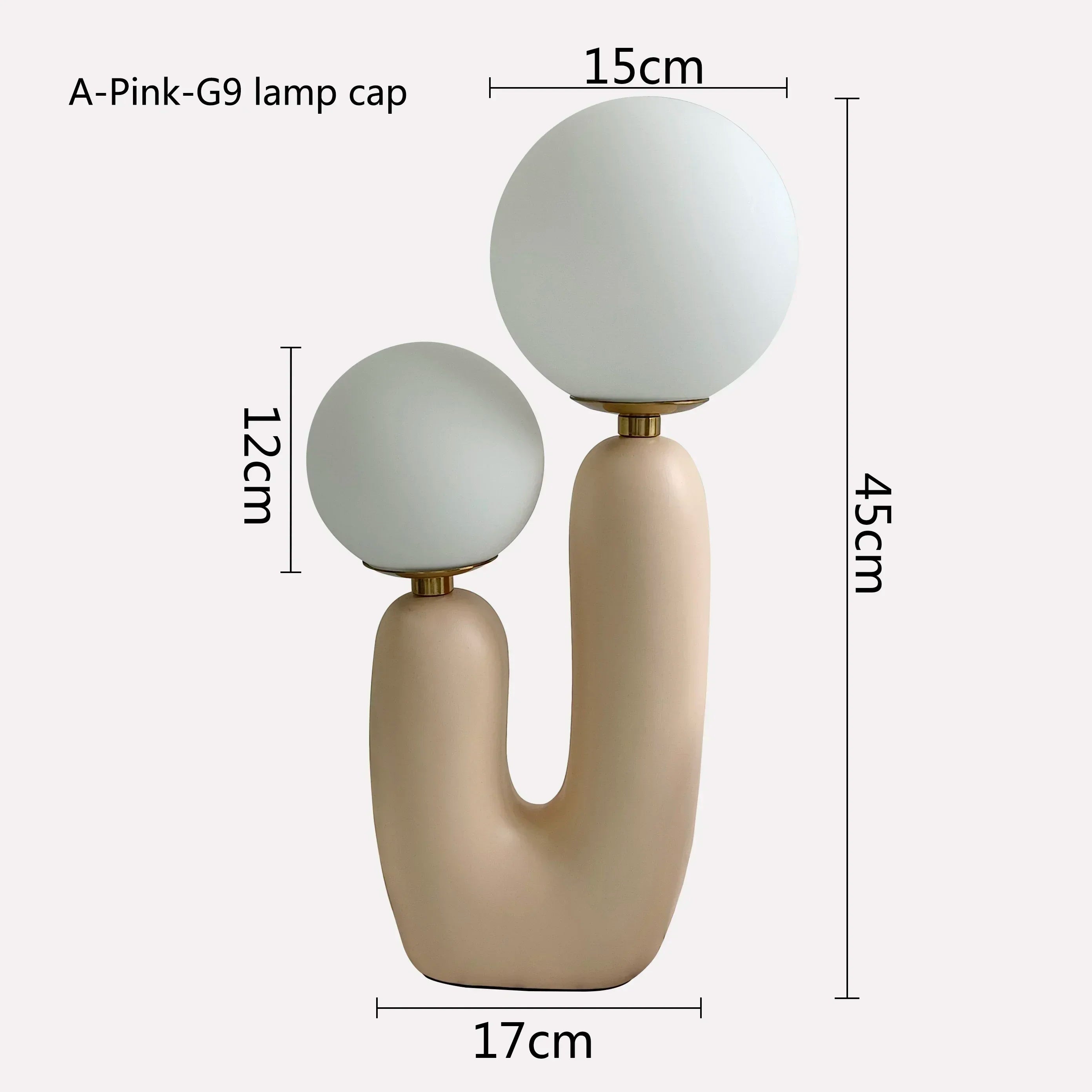 Nordic Dual Head Table Lamp LED – Modern Glass Bedside Lamp for Bedroom & Study