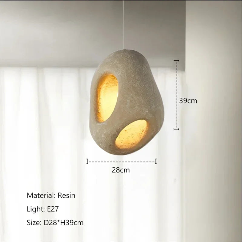 Hollow Out Design Wabi-sabi Led Restaurant Pendant Chandelier for Lving Dining Room Home Decor Bedside Suspension Lamp Fixtures