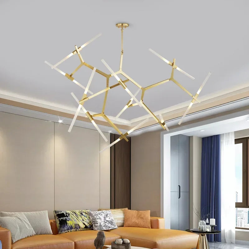 Nordic Satellite Chandelier – Modern Branch LED Ceiling Light Fixture