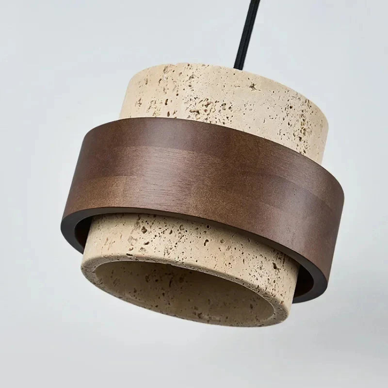 Nordic Minimalist Wabi Sabi Yellow Travertine Chandelier B&B Restaurant Bar Pendant Lights Home Dining Room Bedside Wall Light