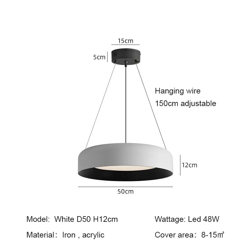 Modern LED Ring Pendant Light – Minimalist Circular Ceiling Lamp